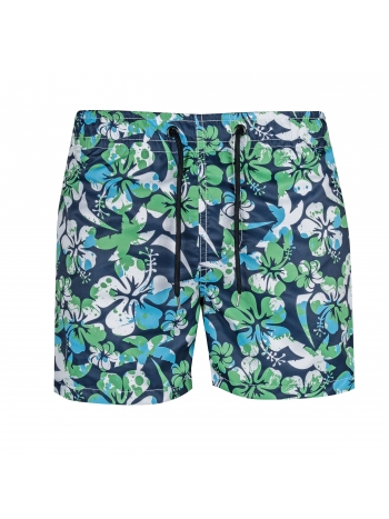 SLIM FIT PRINTED SWIM SHORT