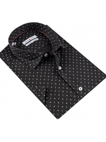 SLIM FIT MAJICA S KRATKIM RUKAVIMA I UZORKOM