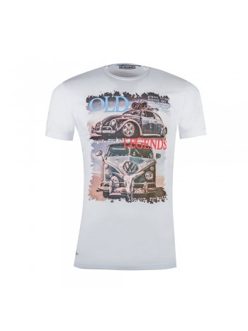 SLIM FIT PRINTED O NECK TSHIRT