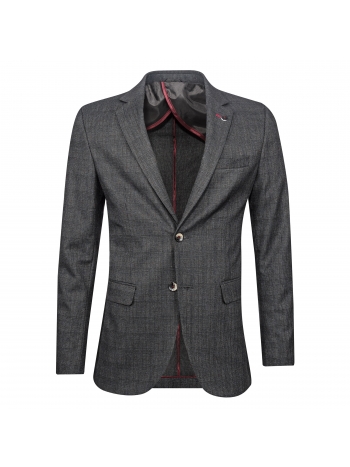 SLIM FIT KARIRANA JAKNA S MONO KRAGNOM 7 DROPOVA 2 GUMBA