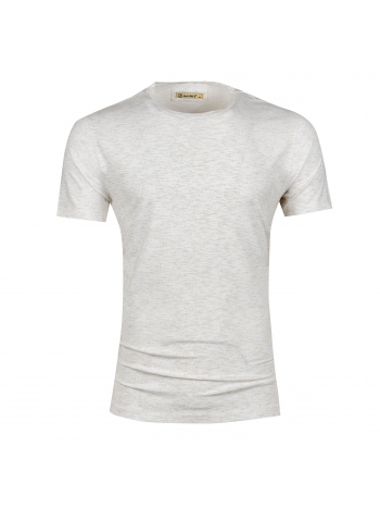 SLIM FIT MAJICA S OKRUGLIM IZREZOM I UZORKOM