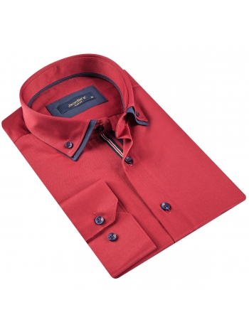 SLIM FIT MAJICA S DUPLOM KRAGNOM I DUGIM RUKAVIMA