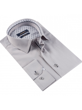 REGULAR FIT SATIN MAJICA S DUGIM RUKAVIMA