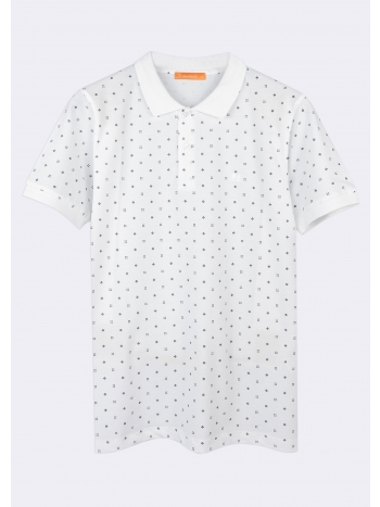 Horizon Blue Belstaff Patch Quarter Zip Sweatshirt Jeordie's Polo - Main Image